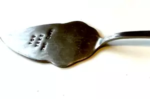 Cake Server Stamped 'You Take the Cake' Heavier Weight Metal, Brushed Finish - Picture 1 of 7