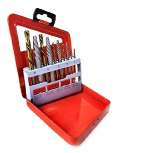 10pc Screw Extractor | Left Hand Cobalt Drill Bit Set Easy Out Broken Bolt - Picture 1 of 1