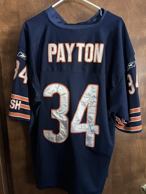 Camiseta Walter Payton 1985 Chicago Bears NFL retrô Reebok Throwback tamanho XL - Imagem 1 de 2
