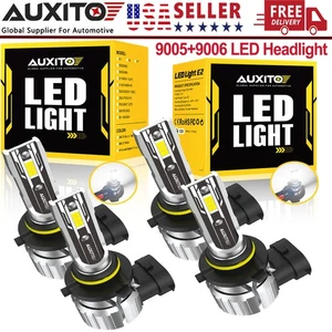 AUXITO Combo 4 9005 + 9006 Kit de faros LED Bombillas haz alto bajo blanco 45000LM - Imagen 1 de 14