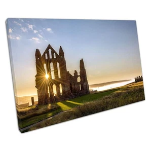 Whitby Abbey Sun Star Print: North Yorkshire Coastal Landmark Wall Art for Home - Picture 1 of 10