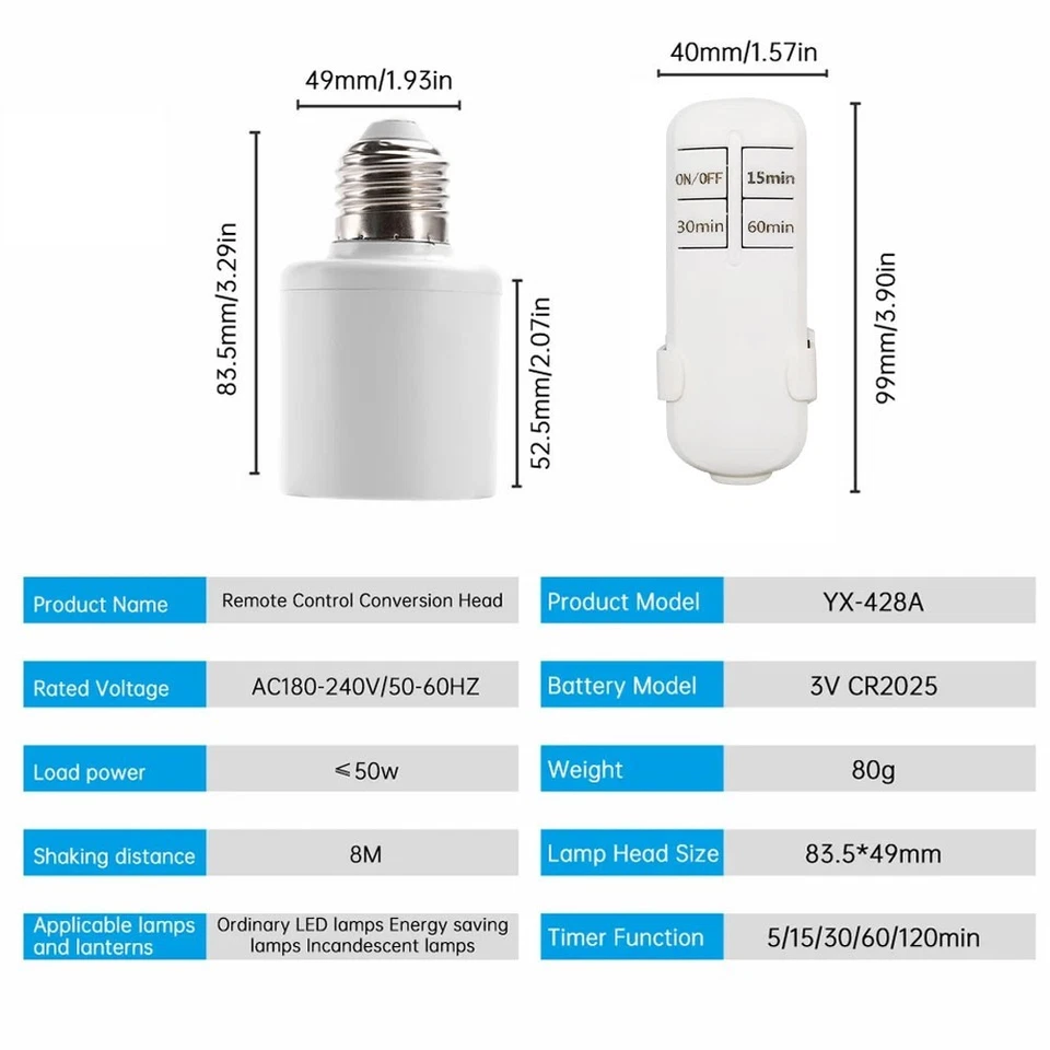 Easily Timed Lighting Solutions with Smart E27 Remote Controlled Socket - Image 1 of 4