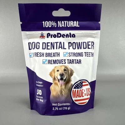 PUP LABS ProDenta All Natural Dog Breath Freshener Easy to Use Dog Teeth Cleaning Powder