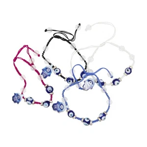 Anklet Bracelet Elements Lucky Eye Evil Eye Beads By Cool Jewels - Choose Colour - Picture 1 of 5
