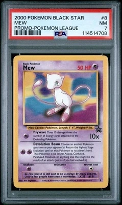 2000 Pokemon Black Star Mew 8 Wotc Promo Regular GRADED PSA 7 - Image 1 of 2