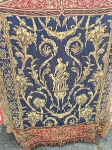 Vintage La Cotonnière D'Alsace Neoclassical Tapestry USA Apprx 87" x 61" - Picture 1 of 10
