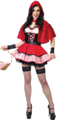 Granny's Girl Little Red Riding Hood Fancy Dress Up Halloween Sexy Adult Costume - Image 1 of 2