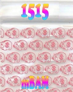 100 PACK PIGGY BANKS 1515 APPLE MINI ZIP BAGGIES 1.5x1.5" - Picture 1 of 13