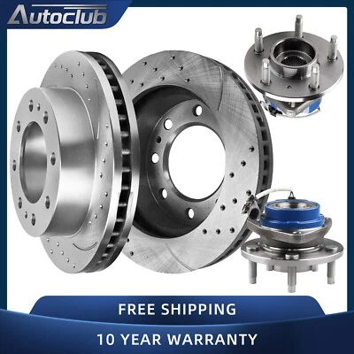 Front Wheel Hub Bearing Brake Drilled Rotor for 2002 03 04 2005 Cadillac Deville Foto 1 de 4