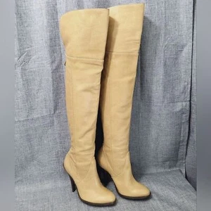 BCBG MAX AZRIA Atemberaubende Overknee-Stiefel mit hohem Absatz Doe-Farbe Damen 7,5 - Bild 1 von 11