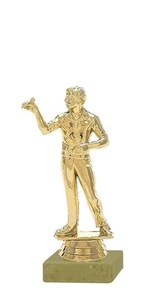 Pokal Dartspieler gold auf Marmor (H=15 cm) inkl.Gravur - Bild 1 von 1