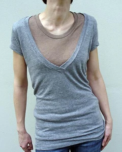 Women Vintage Heater Tunic Alternative Deep v neck Great for layers - Imagen 1 de 5