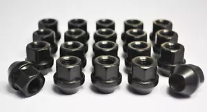 Set di 20 dadi ruote in lega esagonale aperta M14 x 1,25, 19 mm (nero) - Foto 1 di 2