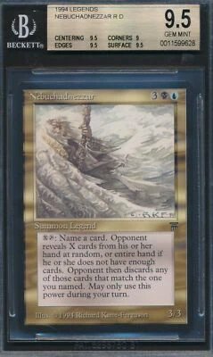 Legends Nebuchadnezzar BGS 9.5 Graded Magic MTG (9628) - Image 1 of 3