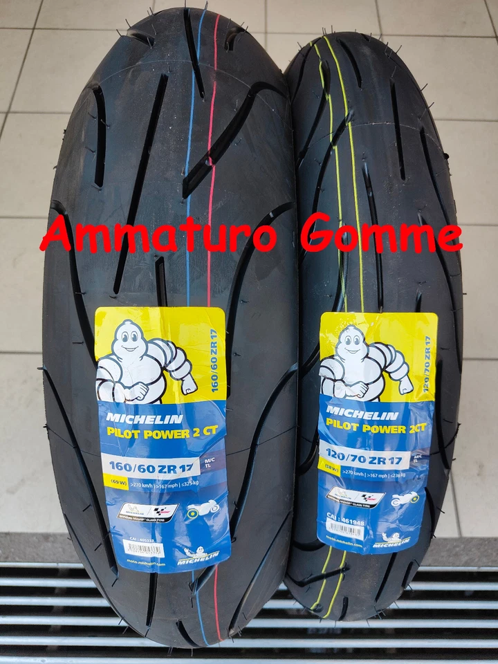 COPPIA 120/70 17 160/60 17 DOT/ANNO 2025! +OMAGGIO MICHELIN PILOT POWER 2CT MOTO