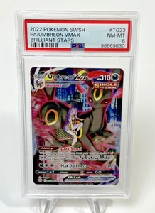 Pokémon TCG Holo Ultra Rare Umbreon Vmax 375 TG23/TG30 Brilliant Stars PSA 8 - Picture 1 of 7