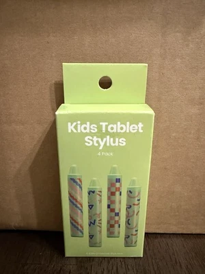 Kids Crayon Style Universal Tablet Stylus - 4 Pack Green. Brand New In Box. - Image 1 of 2