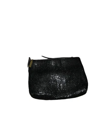 Cartera/cartera formal vintage de malla negra brillante Whiting & Davis Foto 1 de 4