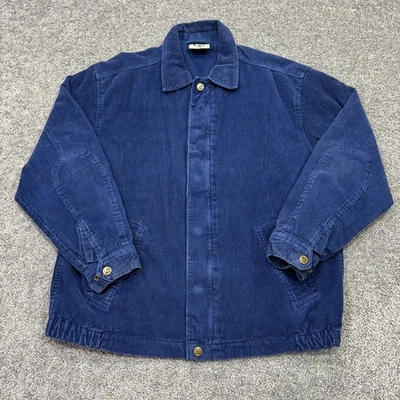 Chaqueta deportiva Lee vintage para hombre mediana azul pana manga larga cremallera a presión exterior Foto 1 de 4