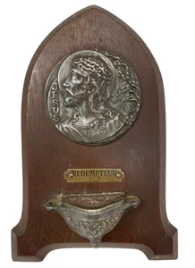 Katholisches Weihwasser Redempteur Gefäß Aufnahme Jesus Vintage E R Editeur - Bild 1 von 10