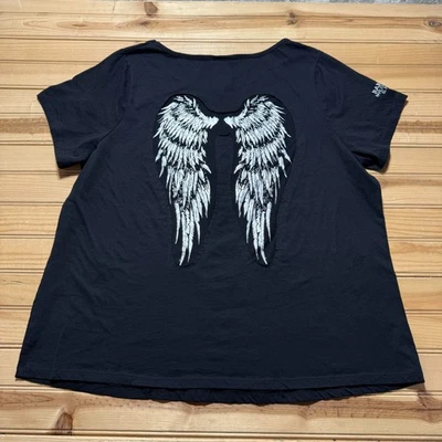 Camiseta Harley-Davidson Skull Wings Barnett El Paso Texas Motociclista Para Mujer Talla 2X Foto 1 de 4
