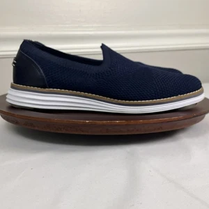 Cole Haan Original Grand Meridian Slip On Loafer Knit Sneakers Navy Blue Size 8 - Picture 1 of 14