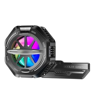 Mobilny wentylator z oświetleniem RGB i odsysaniem magnetycznym do smartfonów - Zdjęcie 1 z 12