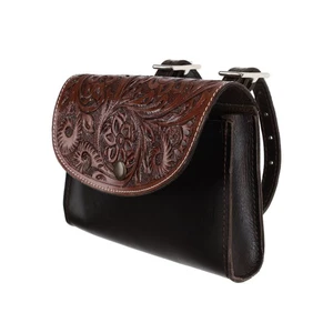 Showman Floral Leather Pommel Pouch - Picture 1 of 3