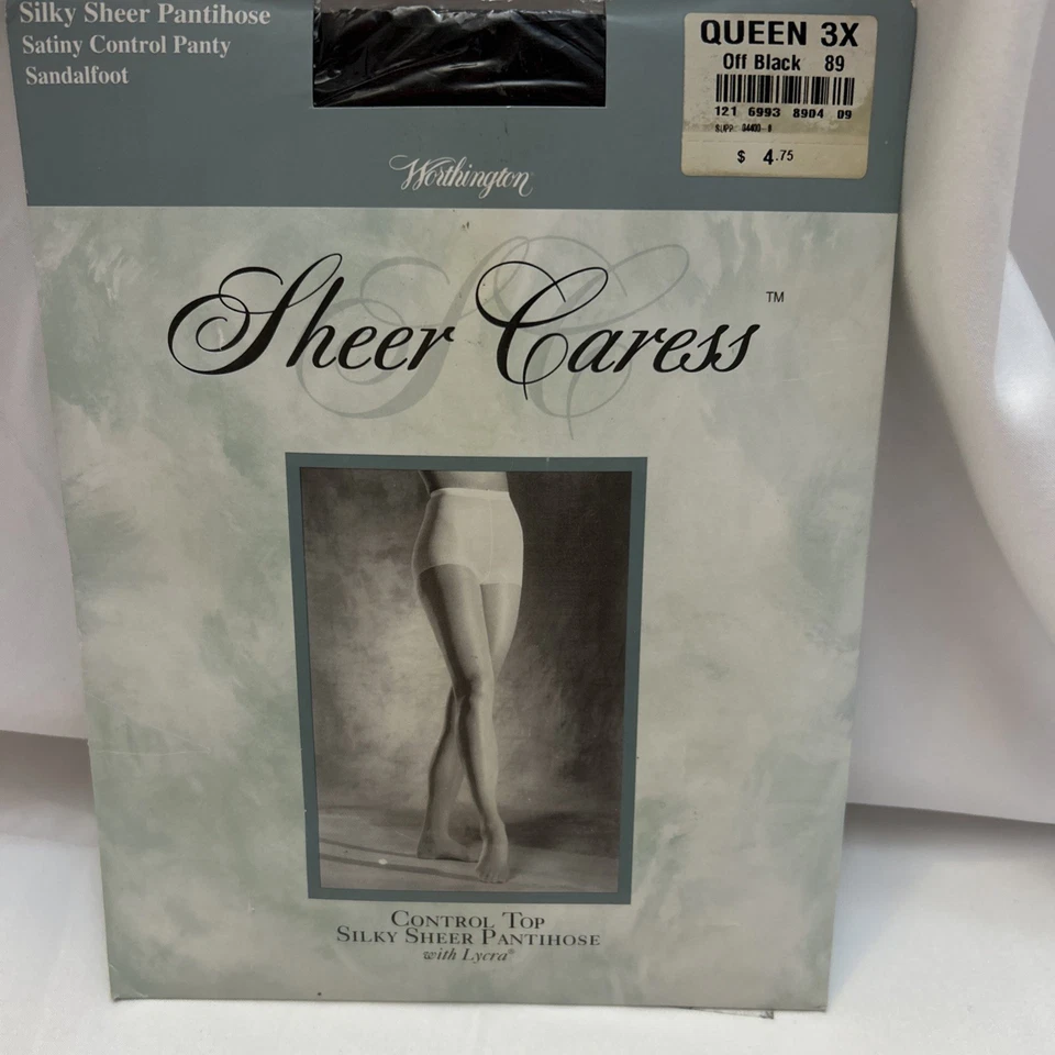 Worthington PANTIHOSE Queen 3X Off Black 89 sedoso transparente control superior sandalia Foto 1 de 4