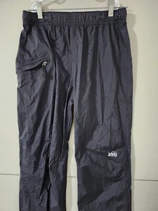 REI Coop Pants Boys L Black Rainier Shell Pullon Elastic Waist Ripstop Outdoors - Picture 1 of 17