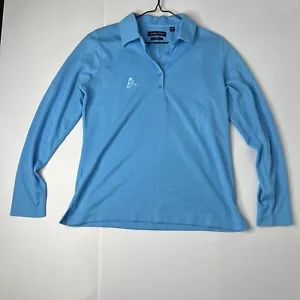 Sports Leisure Womens Size 10 Blue Long Sleeve Collared Top Sports Outdoor - Picture 1 of 13