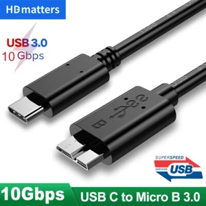 45cm USB 3.1 Type USB-C to Micro B 3.0 Cable 10Gbps External HDD Hard Drive Cord - Picture 1 of 9