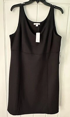 New York & Company Black Sleeveless Scoop Neck Cotton Knit Dress XL NWT - Image 1 of 3