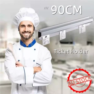 Docket Holder 90cm Aluminum Silver Order Rack Invoice Check Paper Ticket Holder - Picture 1 of 12