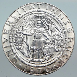 1970 Austria Seal o Innsbruck University VINTAGE Silver 50 Schilling Coin i90124 - Picture 1 of 3