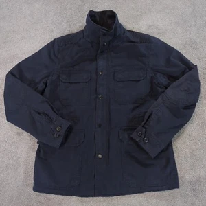 Diesel Jacket Mens Large Black Military Denim Coat M65 Field Utility Lined Army - Picture 1 of 12