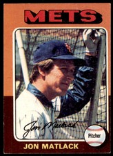 1975 Topps Jon Matlack . New York Mets #290