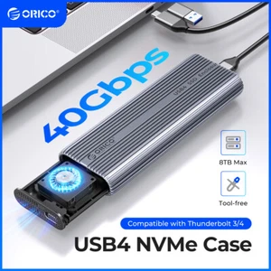 ORICO 40Gbps M2 NVMe SSD Gehäuse Case mit Lüfter kompatibel mit Thunderbolt 3/4 - Bild 1 von 67