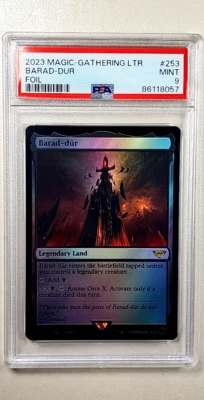 2023 MTG Magic the Gathering LOTR Lord of Rings Foil #253 Barad Dur PSA 9 Mint - Image 1 of 4
