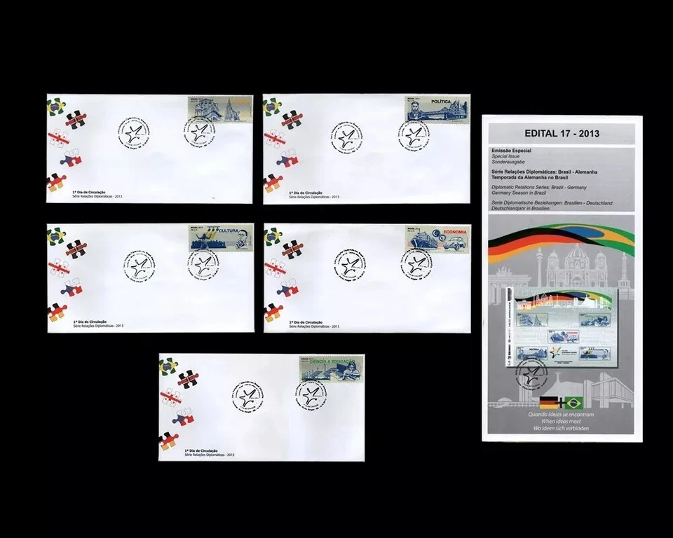 Brasil Alemania 2013 Michel BL165 VW ESCARABAJO BARCO Blumenau serie completa Foto 1 de 4