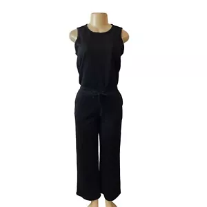 Sarin Mathews Women's Black Casual Loose Sleeveless Wide Leg Jumpsuit Sz S - NWT - Picture 1 of 11