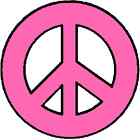 30 Custom Pink Peace Sign Personalized Address Labels