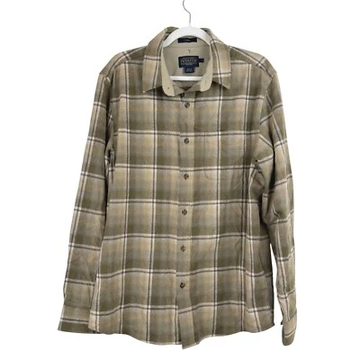 Pendleton Lodge Flannel Shirt Plaid Button Long Sleeve Men Large 1972 INSPO WOOL - Image 1 of 4