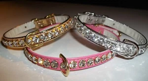 Collares Premium para Perros Pequeños Mascotas Bling Auricular Joyas de Cristal Austriaco ¡Hecho en EE. UU.! - Imagen 1 de 46
