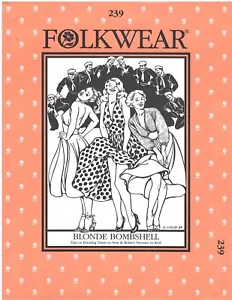 1986 Folkwear 239 Blonde Bombshell Dress Bolero size 6-16 sewing pattern uncut - Picture 1 of 3