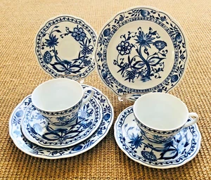 Zwiebelmuster Porzellan Triptis 7-teilig - Kaffee Set - Bild 1 von 4