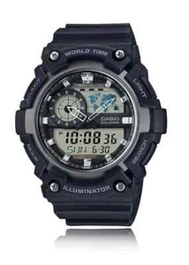 Casio Men's Digital Watch AEQ-200W-1A | Sport Style | World Time | 100M Water Re - Picture 1 of 1