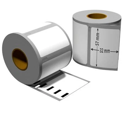 1x Label ablösbar kompat. zu Dymo 11354 57x32mm 1000 Label Etiketten