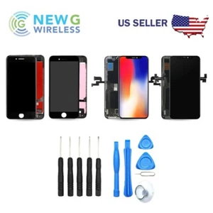 For phone X Xr Max 11 Pro Max Screen Replacement LCD Digitizer +Tools +Tempered - Picture 1 of 7