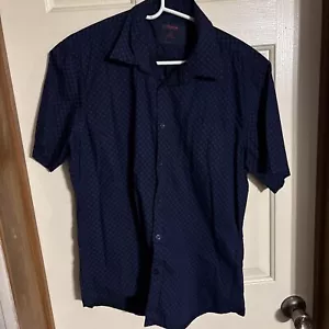Jordache Men’s Button Down Short Sleeve Large Classic Fit Denim Brand Cotton - Picture 1 of 4